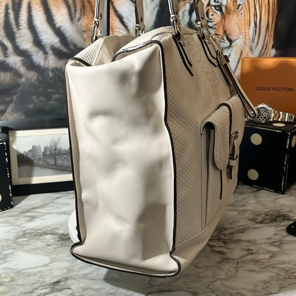 Coach Limited Edition Python Embossed Tote Purse … - image 6